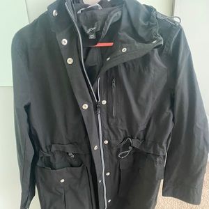 Jcrew Black Raincoat XSP